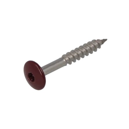 Dak&Gevel Kleurkopschroef 4.8x25mm Wijnrood 50st-8712811048042