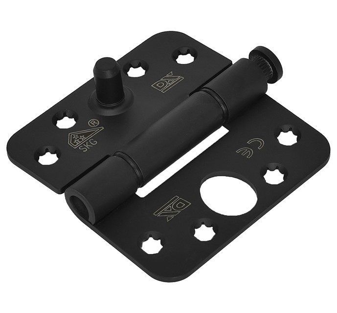 DX Glijlagerscharnier zwart ronde hoeken 3 mm 89x89 mm SKG***®-8714140217748