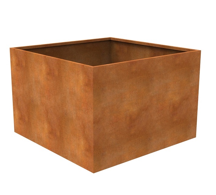 Vierkante Plantenbak Cortenstaal - 1200x1200x800mm - Stijlvol & Duurzaam-5420013823734