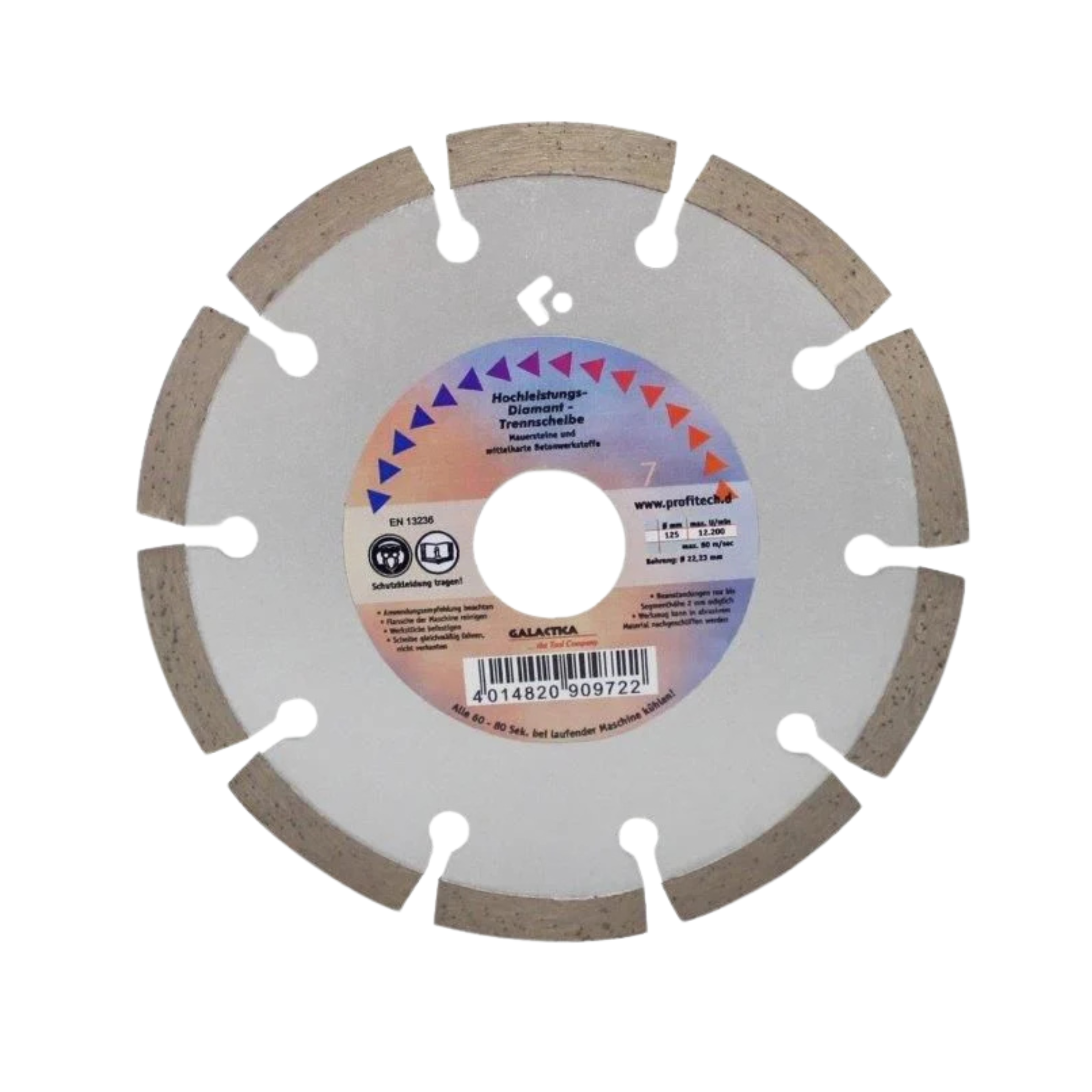 ProfiTech Diamantschijf 125x7x22 mm Type Galactica. (OPRUIMING)-4014820909722