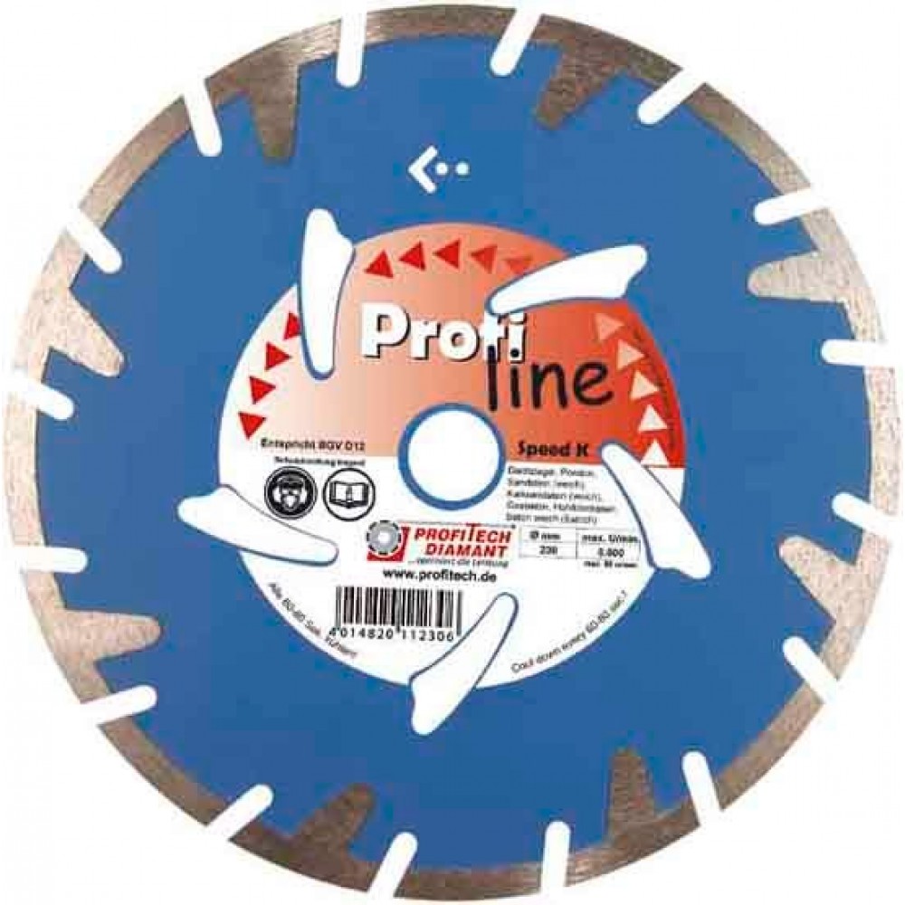 Profi-Tech Doorslijpschijf Speed K 112306 230mm 7mm  (OPRUIMING)-4014820112306