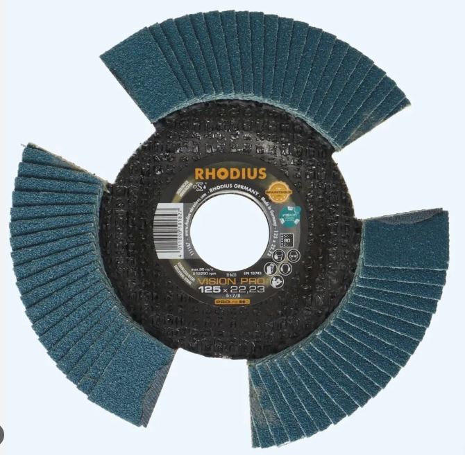 Lamelleschijf Vision Korrel 80-Rhodius FVIS 125 – Ø125 x 22,2 mm (OPRUIMING)-4011890059975