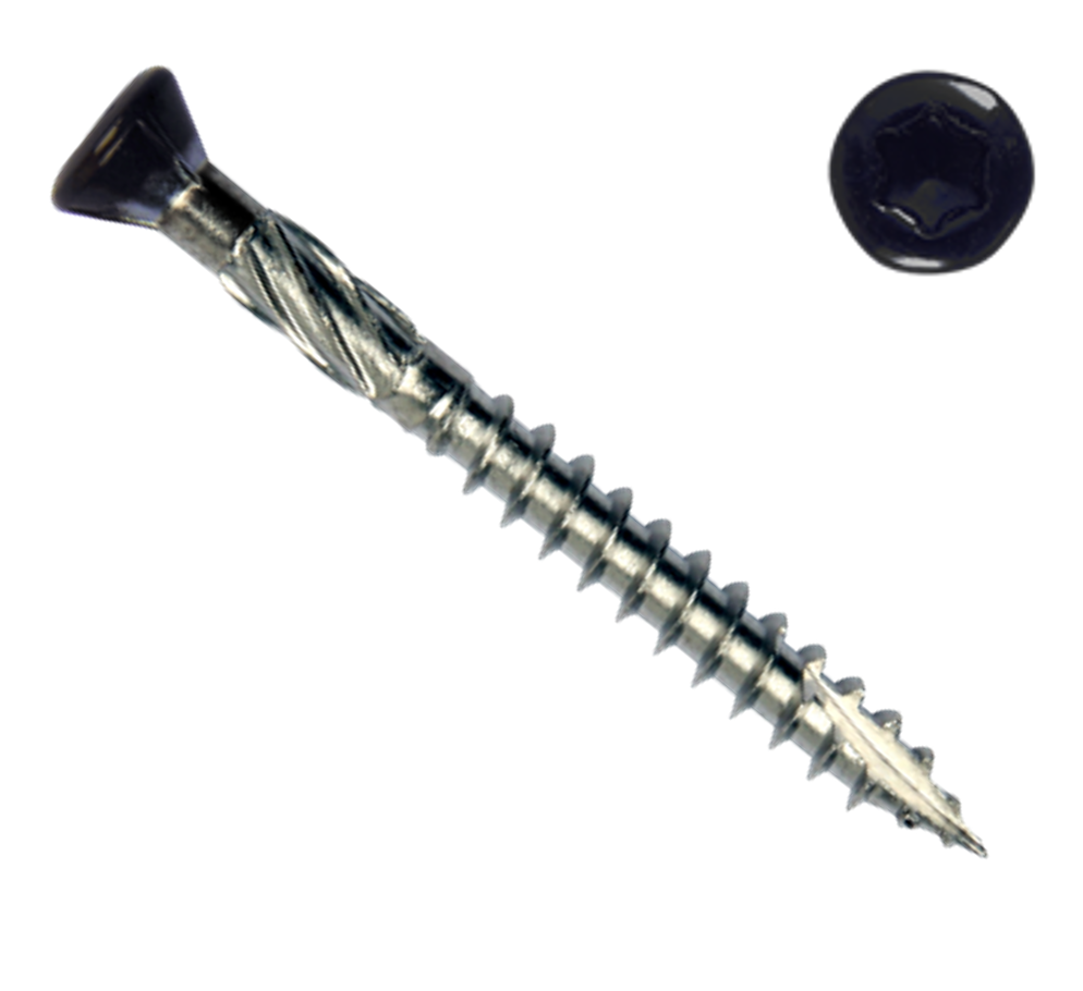 PFS RVS Hardhoutschroeven zwarte kop 4,5x50 C2 Torx per doos 200 stuks-5410439297035