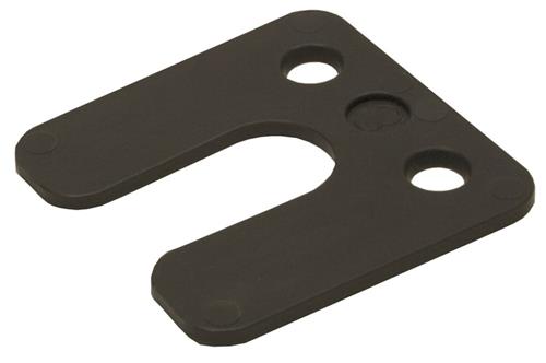 GB Druk/stelplaat 34743 3mm zwart met sleuf - 48 Stuks-8714318030292