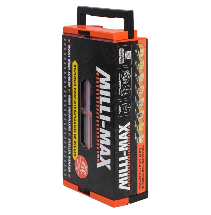 Milli-Max koffer voor uitvulplaatjes leeg (dispencer)-8712058122796