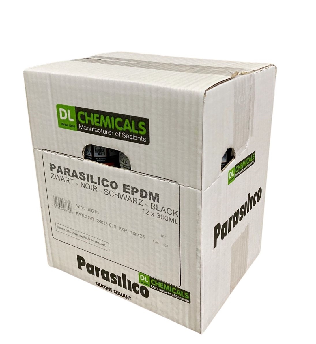 Parasilico EPDM kit zwart 310ML volle doos 12st-5413624012659
