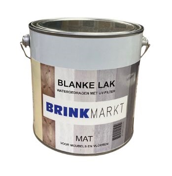 BM Blanke lak MAT 2,5 Ltr waterbasis met UV-filter-8712501205250