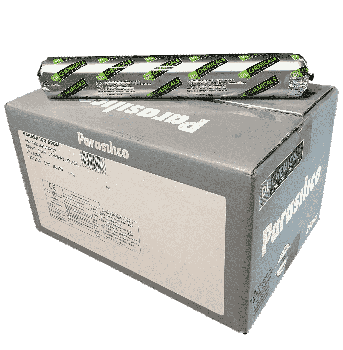 Parasilico EPDM kit zwart 600ML 20 worsten per doos-5413624022276
