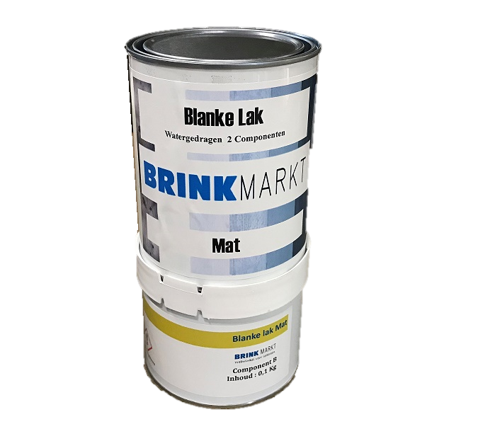 BM Blanke lak mat 2-componenten watergedragen 1 Liter met UV-filter-9503686412262