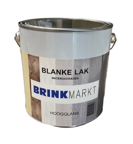 BM Blanke lak HOOGGLANS 2,5 Ltr waterbasis (met gratis mixer vanaf 4 blikken)-8712501205298