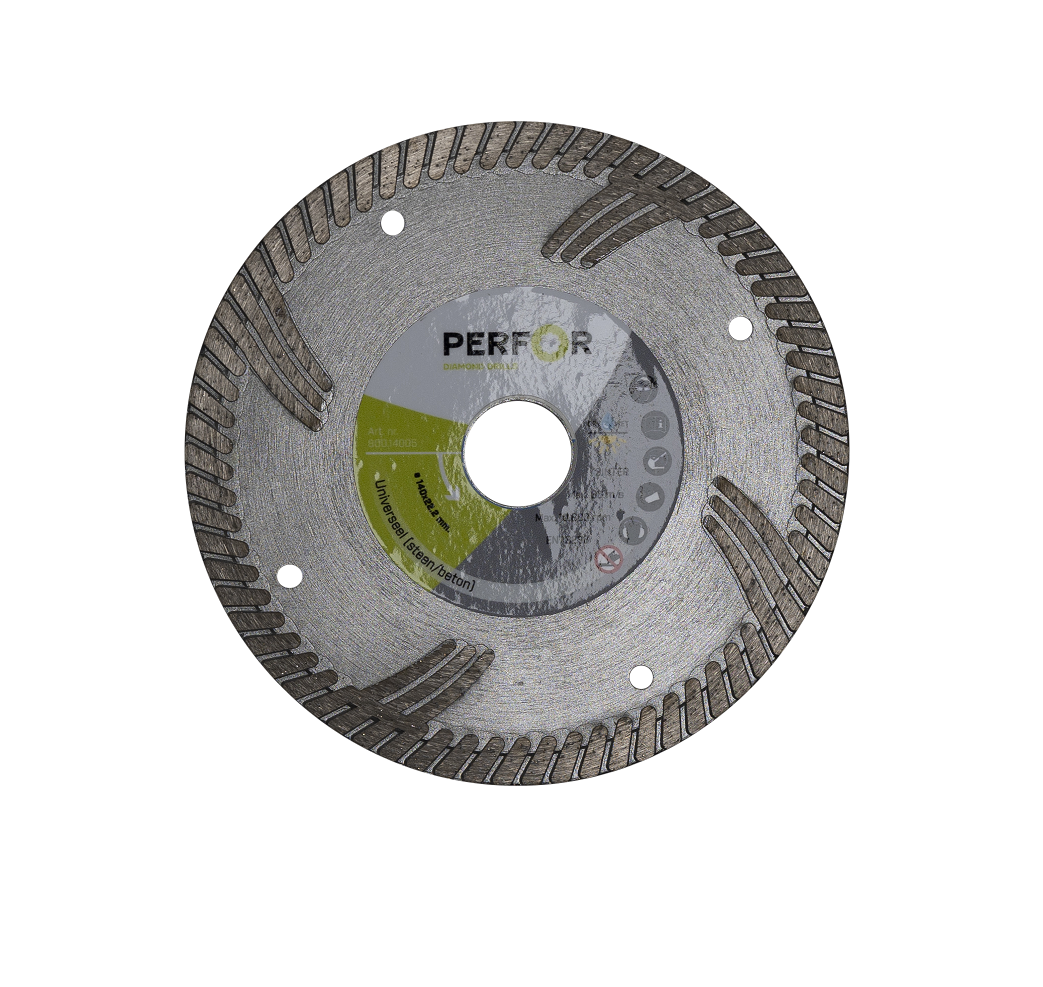 Perfor diamant zaagblad universeel met zijsegment Ø140, asgat 22,2, segmentdikte 2,8mm-8720682792094