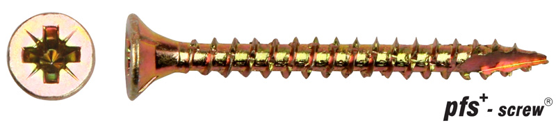 PFS houtschroeven 5x50 POZ/geel verzinkt per doos 200 stuks-5410439212496