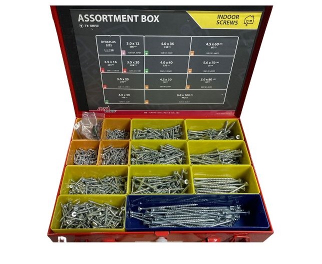 Dynaplus assortimentskoffer Indoor spaanplaatschroeven verzinkt torx-8712811055408