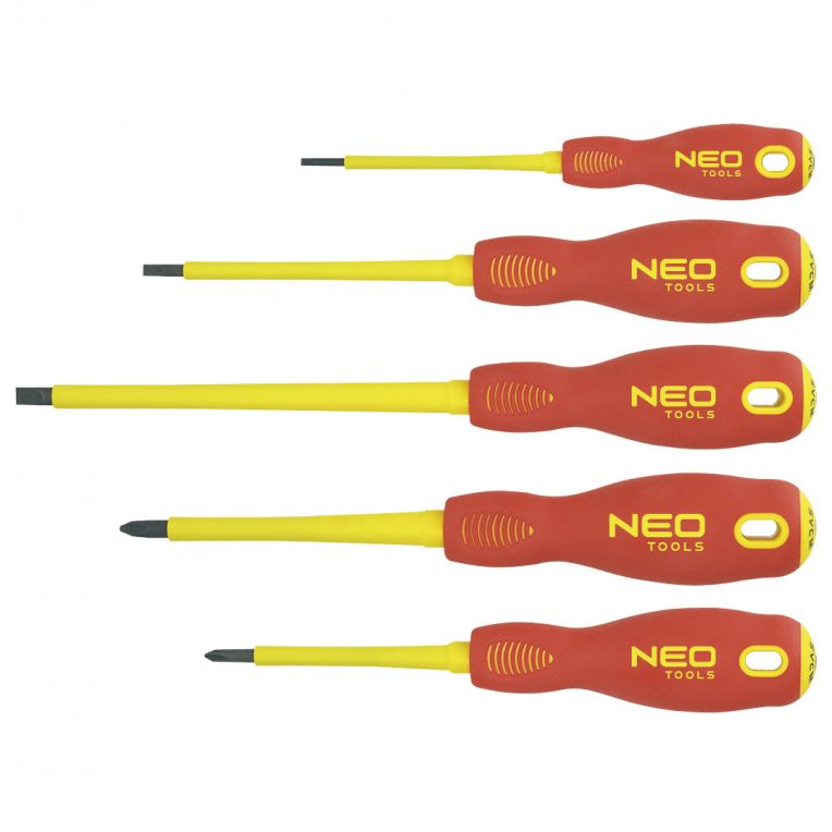 NEO Tools Geïsoleerde Schroevendraaierset 1000V – 5-delig -ACTIE--5907558402278