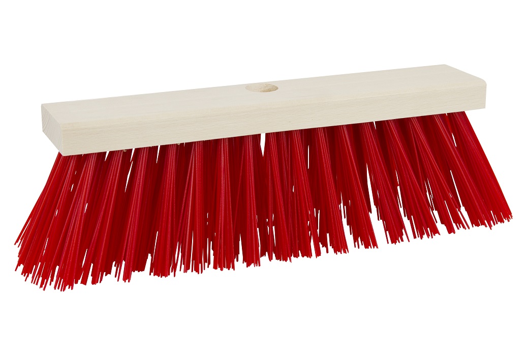 Straatbezem Rood PVC  31cm-8715268002094