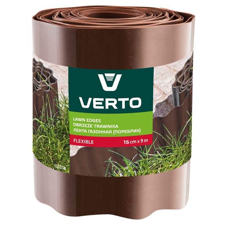 VERTO Graswand 15cm x 9m Bruin-5902062037350