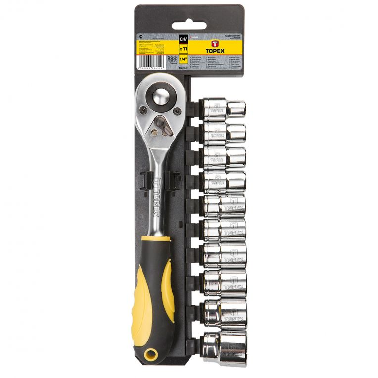 Doppen + Ratel 1/2", 11 Delig-5902062386526