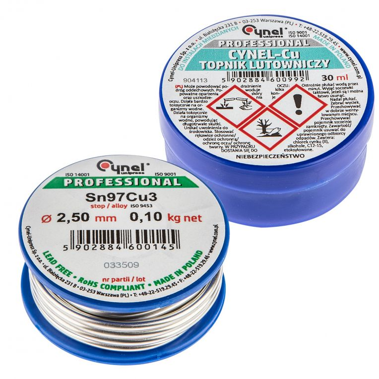 Cynel soldeerset, Tin 2,5mm +100gr soldeerpasta-5902062209436