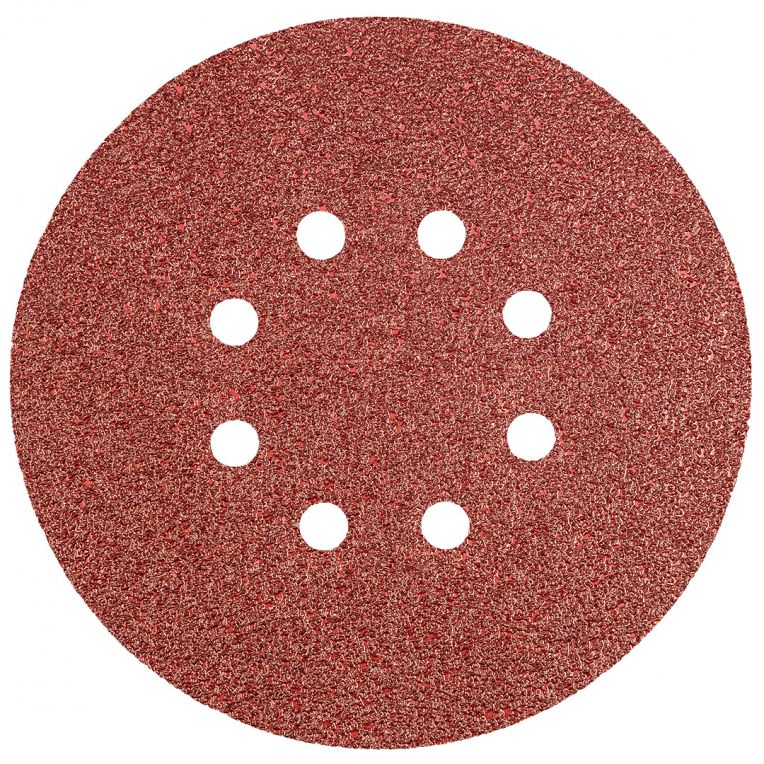 CIRKELSCHUURPAPIER 8 GATEN 150MM VELCRO K40-5902062502551