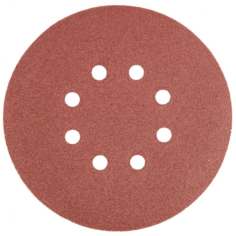 CIRKELSCHUURPAPIER 8 GATEN 150MM VELCRO K120-5902062502599