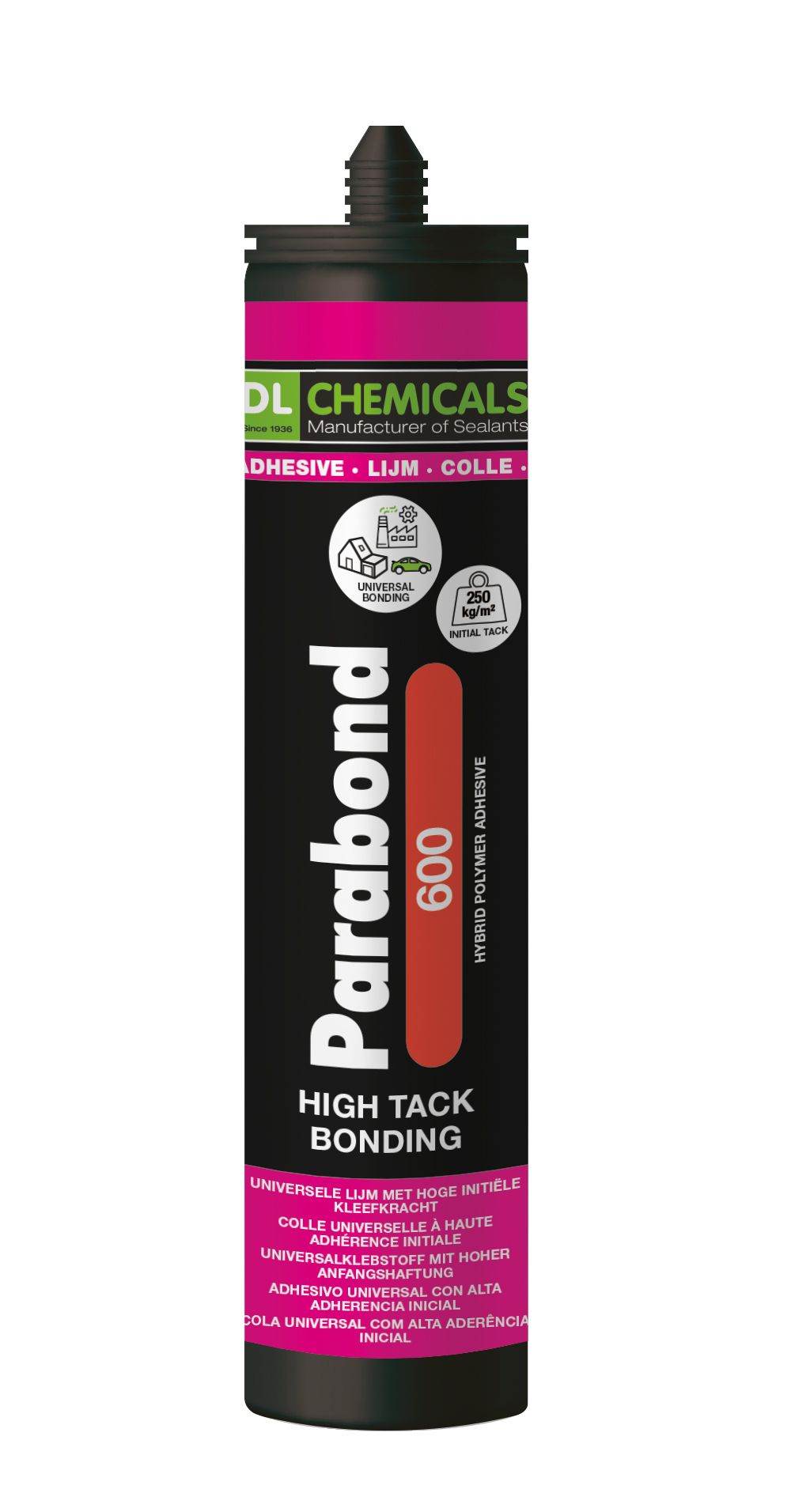 Parabond 600 MSP lijmkit wit 290ML-5413624150023