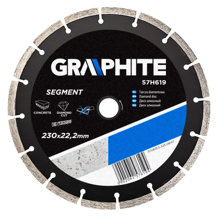 Diamantschijf 230x22,2x8,0x2,7mm, Segment. -UITVERKOOP--5902062576194