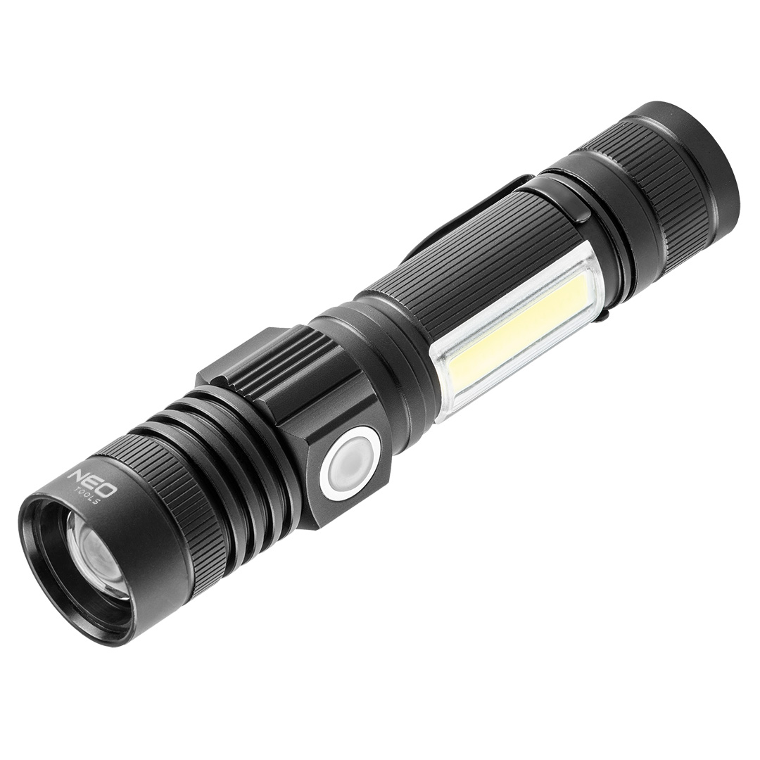 Zaklamp 2 in 1, CREE T6 + COB LED op Accu-5907558451436