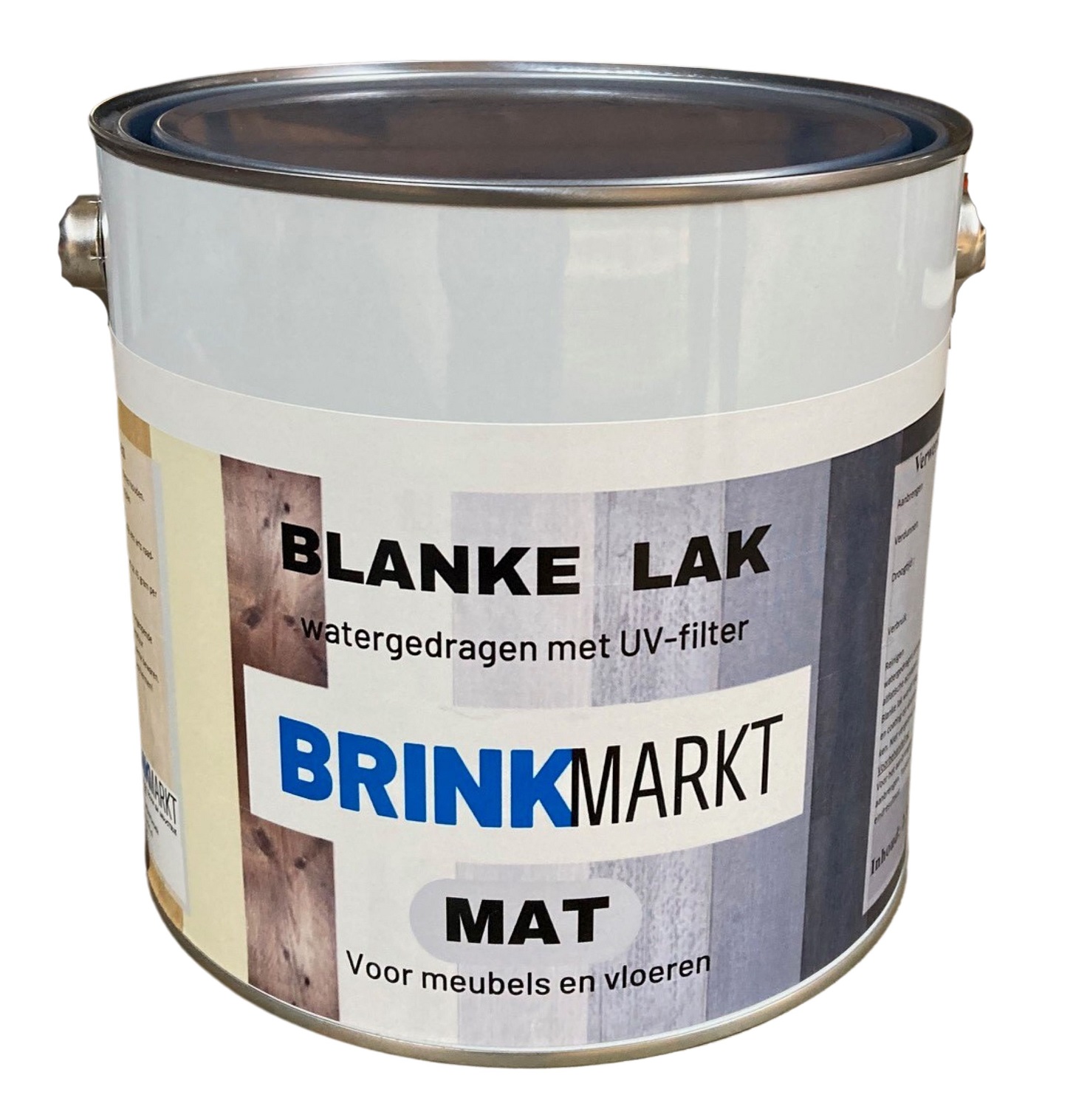 BM Blanke lak MAT water gedragen 2,5 Liter met UV-filter-9509993455671