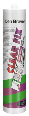 Clear FIX crystal clear hybrid transparant koker 290ML Den Braven-8711595058797