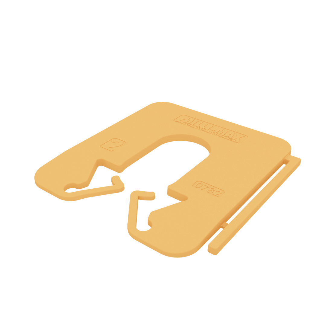 Milli-Max uitvulplaatjes 2mm geel 200 stuks stelplaatjes in doos-8712058122956