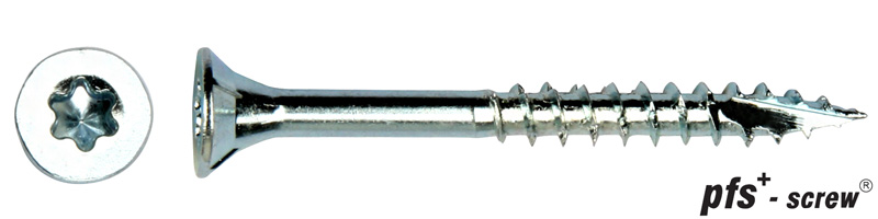 PFS houtschroeven 5x45 Tx-25 DD blank/verzinkt per doos 200 stuks-5410439376495