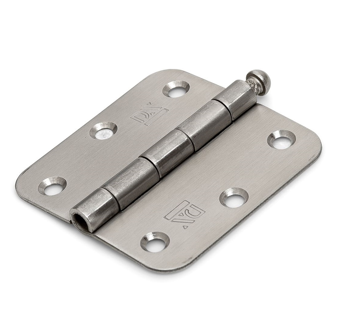 DX Scharnier met losse RVS pen en ronde hoeken 76x76 mm RVS geborsteld-8714140139897