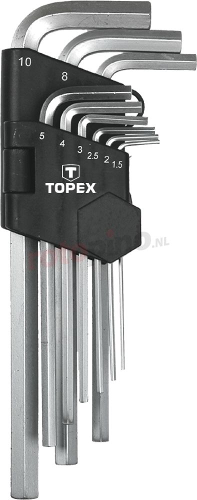 Topex Inbusset 1,5/10mm 9-delig lang 35d956-5902062371201