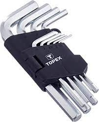 Topex Inbusset 1,5/10mm kort 9-delig 35d955-5902062371102