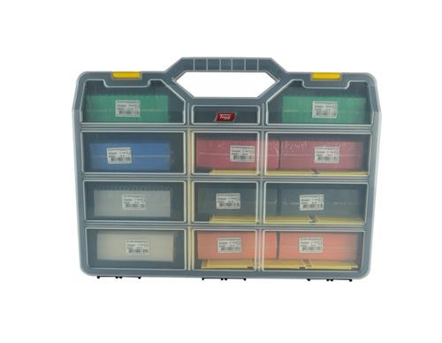 GB Assortimentskoffer uitvulplaatjes 34550 gevuld met 468st uitvulplaatjes van 1,2,3,4,5,7,10mm-8714318068813