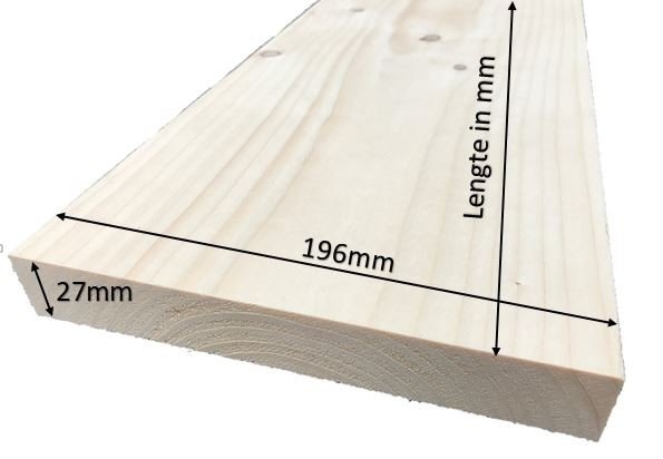 Steigerhout planken geschaafd gedroogd 27x196mm x de gewenste lengte in opmaat | BRINKmarkt.nl